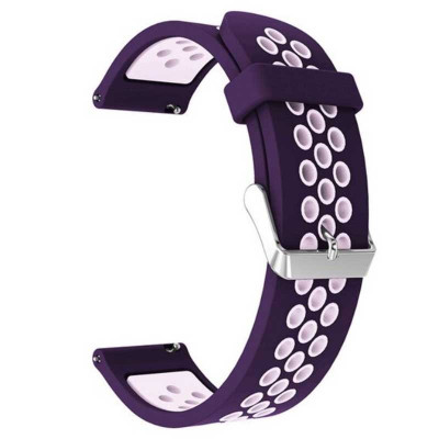 Curea silicon, compatibila Samsung Galaxy Watch 5, 40mm, telescoape Quick Release, Indigo White foto