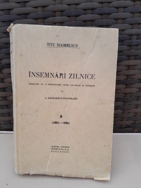 Insemnari zilnice - Titu Maiorescu vol.II