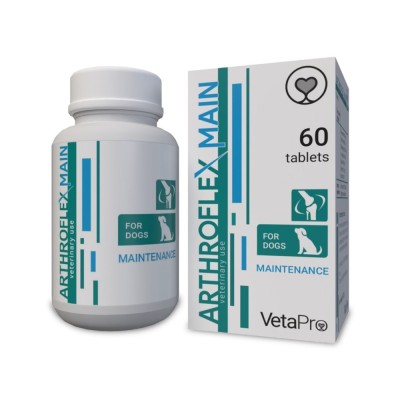 VETAPRO ARTHROFLEX-MAIN FAZA 2 60TAB CUT SUPORT ARTICULATII SI CARTILAJE CAINI foto