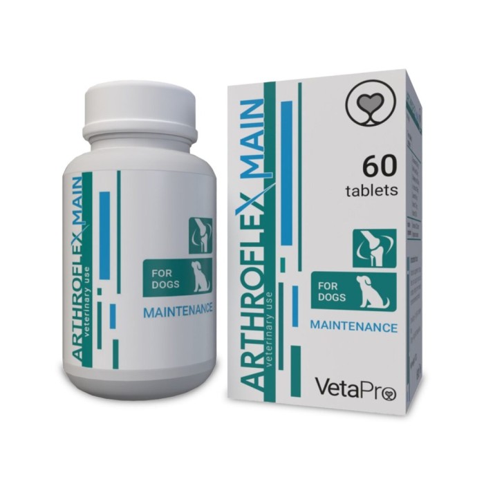 VETAPRO ARTHROFLEX-MAIN FAZA 2 60TAB CUT SUPORT ARTICULATII SI CARTILAJE CAINI