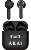 Cumpara ieftin Casti Stereo Akai BTE-J101, Bluetooth, Microfon (Negru)