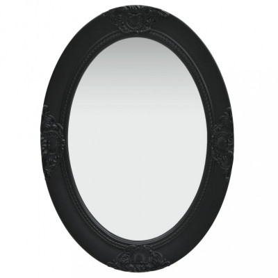 vidaXL Oglindă de perete &amp;icirc;n stil baroc, negru, 50 x 70 cm foto