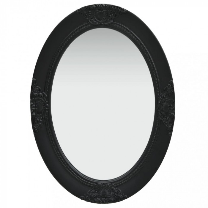 vidaXL Oglindă de perete &icirc;n stil baroc, negru, 50 x 70 cm