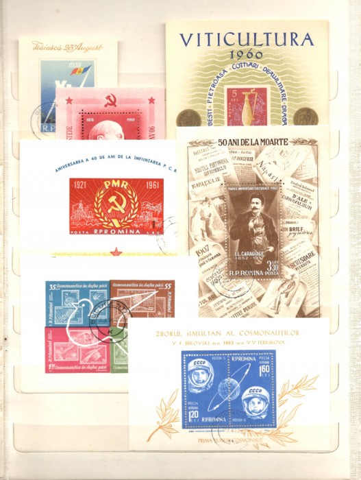 Romania.1959-2010 Lot 146 buc. colite dantelate si nedantelate stampilate+BONUS CLASORUL GL.79