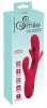 Rabbit Vibrator with G-Spot Stimulation (24,2 cm) - Vibrator iepure cu functie de lovire cu o limba fluturanta cu o textura intepata in tija, SWEET SMILE
