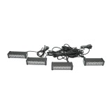 Set 4 stroboscoape LED galbene 12V pentru auto, Breckner Germany