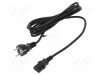 Cablu 3x1mm2 CEE 7/7 (E/F) cu mufă IEC C13 mamă, 3m, negru - POS