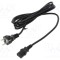 Cablu 3x1mm2 CEE 7/7 (E/F) cu mufă IEC C13 mamă, 3m, negru - POS