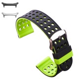 Curea silicon cu doua fete compatibila Samsung Galaxy Watch Ultra, Negru/Verde