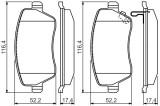 BOSCH 0 986 494 573 set placute frana,frana disc