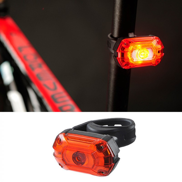 Stop LED bicicleta Reincarcabil USB cu 3 moduri iluminare Procart