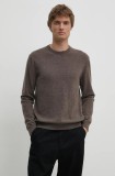 United Colors of Benetton pulover de lana barbati, culoarea maro, light, 1002U1G34