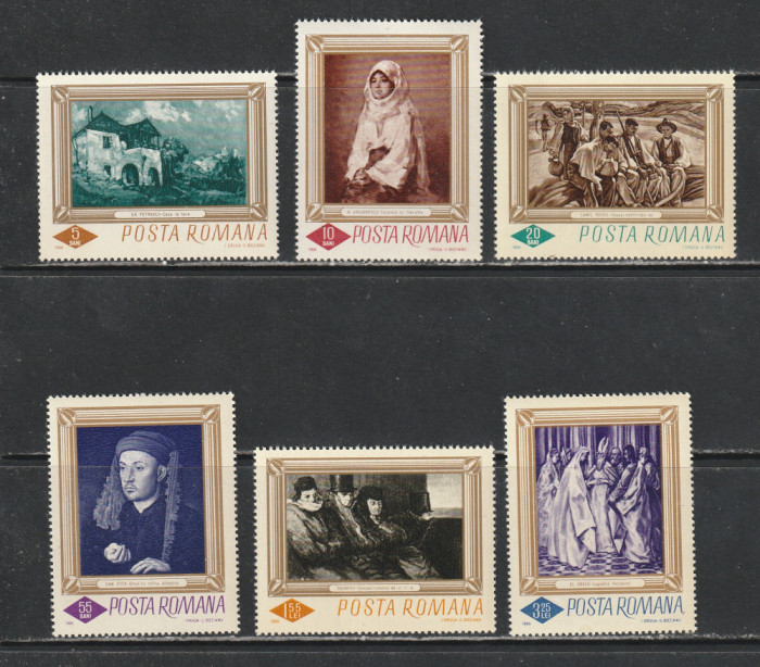 Romania 1966 - #633 Reproduceri de Arta 6v MNH