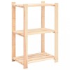 Gossi raft depozitare 3 niveluri, 60x38x90 cm lemn masiv pin, 150 kg