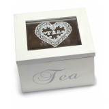 Cumpara ieftin Cutie pliculete ceai lemn alb 10x8.5x7 cm