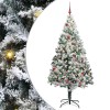 VidaXL Brad de Crăciun artificial Verde 210 cm PVC și Oțel și Plastic 3396979