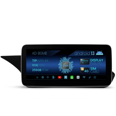 Navigatie Mercedes Benz E-Class W212 (2013-2014), NTG 4.5, Android 13, MB-Octacore, 8GB RAM + 256GB ROM, 12.3 Inch - AD-BGMB1200845+AD-BGRKITMB009 foto