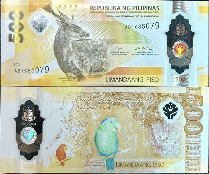 !!! FILIPINE - 500 PISO 2024/2025 - P 240 - UNC / POLIMER // NU TRIMIT PRIN CURIER
