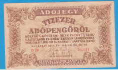 (6) BANCNOTA UNGARIA - 10.000 ADOPENGO 1946 (31 IULIE 1946) foto