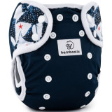 Bamboolik DUO Diaper Cover chiloței de protecție lavabili cu capse Dark Blue + Ramp Fish