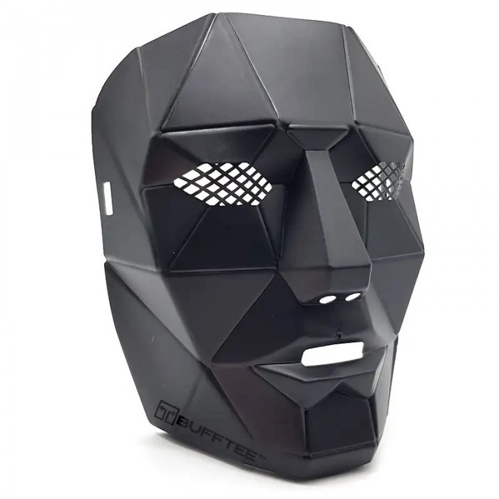 Masca Personaj Squid Game, Neagra, din Plastic, Front Men, Pentru Carnaval