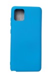 Huse silicon protectie cu microfibra in interior Samsung Note 10 Lite Albastru