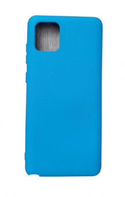 Huse silicon protectie cu microfibra in interior Samsung Note 10 Lite Albastru foto