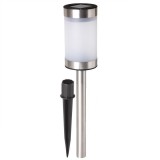 Stick Solar LED RGB 41cm, Crom, Diametru 6cm, Gradina, Lampa Solara, Home