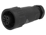 Mufă WA22 mamă PIN 4 3 PE IP67 16A terminal cu şurub 5-6,5mm