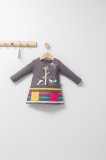 Rochita pentru fetite Colorful autum, Tongs baby (Culoare: Albastru, Marime: 24-36 luni)