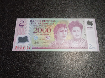 Bancnota 2000 Guaranies Paraguay foto