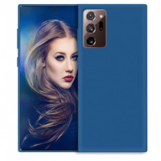 Huse silicon antisoc cu microfibra interior Samsung Note 20 Ultra , Albastru