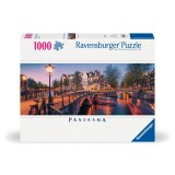 Cumpara ieftin Ravensburger - Puzzle panorama noaptea in Amsterdam 1000 piese design nou