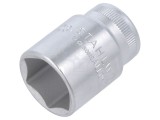Cheie tubulară hexagonală 23mm 1/2" 42mm oțel cromat scurtă
