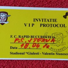 Invitatie meci fotbal RAPID BUCURESTI - STEAUA BUCURESTI (18.04.2010)