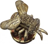 Decoratiune sculptata albina Ksrnsne, rasina, auriu, 9 x 8 x 5 cm