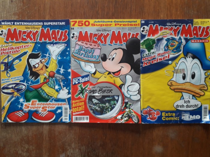 Lot 3 reviste Micky Maus (Mickey Mouse) in limba germana an 2003 / R8P5F