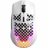 Mouse Gaming Aerox 3 2022 Edition Snow, Wireless, iluminare RGB (Alb), Steelseries