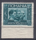 ROMANIA 1932 LP 92 EFIGIA CELOR TREI REGI SERIE MNH, Nestampilat