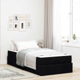 Cumpara ieftin Cadru de pat Negru 100 x 200 cm țesătură