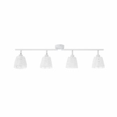 Plafoniera liniara alba ajustabila cu 2/4 surse de lumina Dipa, din metal, 9155424 - Novaluce Alb 4
