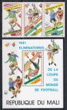 Mali 1981 - Cupa Mondială de fotbal - Spania 1982, Serie + Colita, PA, MNH