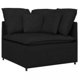 Modul de colt pentru canapea modulara cu perne, negru, 100 cm, DKD Home Decor