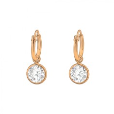 Cercei argint, Placat cu Aur roz 14k, Cristale Zirconiu White, A4S37124