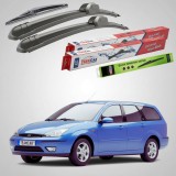 Cumpara ieftin Ștergătoare Ford Focus Gen I DNW Estate 1999-2004 | Set Față și Spate Flat &ndash; TeamCar&reg;