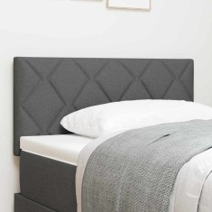 vidaXL Tăblie cap cu lumini cu bandă LED Ajustabil Gri 100 cm țesătură 3338201