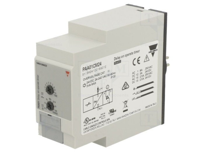 Timer Programabil SPDT 0,1s-100h 24-240VAC/IP20