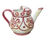 VAZA VINTAGE DIN CERAMICĂ, LUCRATĂ ȘI DECORATĂ MANUAL, MODEL STROPITOARE ITALIA