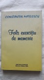 FALS EXERCIȚIU DE MEMORIE - CONSTANTIN MATEESCU