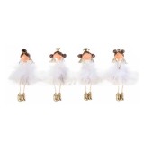 Set 4 figurine Ingeri polirasina pene albe &Oslash; 5 cm x 12.5 H